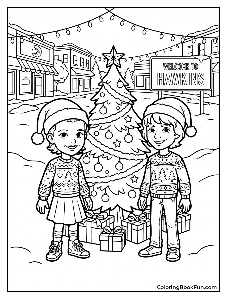 Characters Celebrate Christmas Festivities