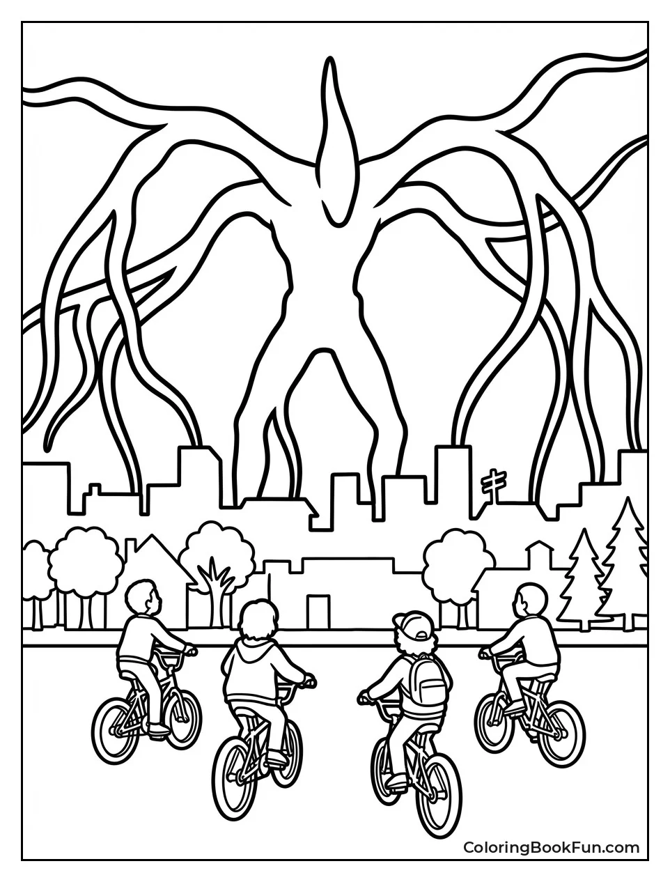 Mind Flayer Towers over Town