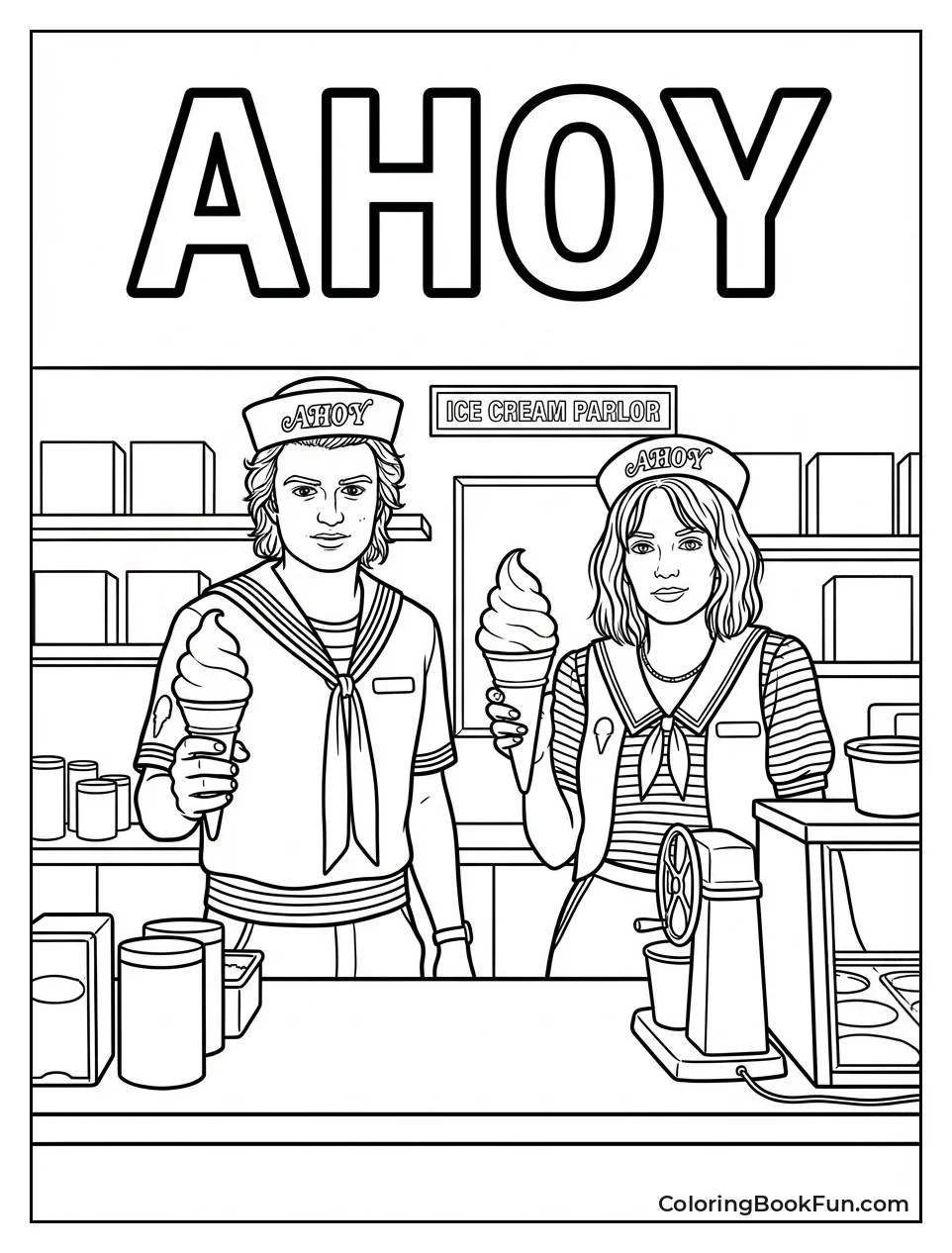 Steve and Robin Serve Ice Cream