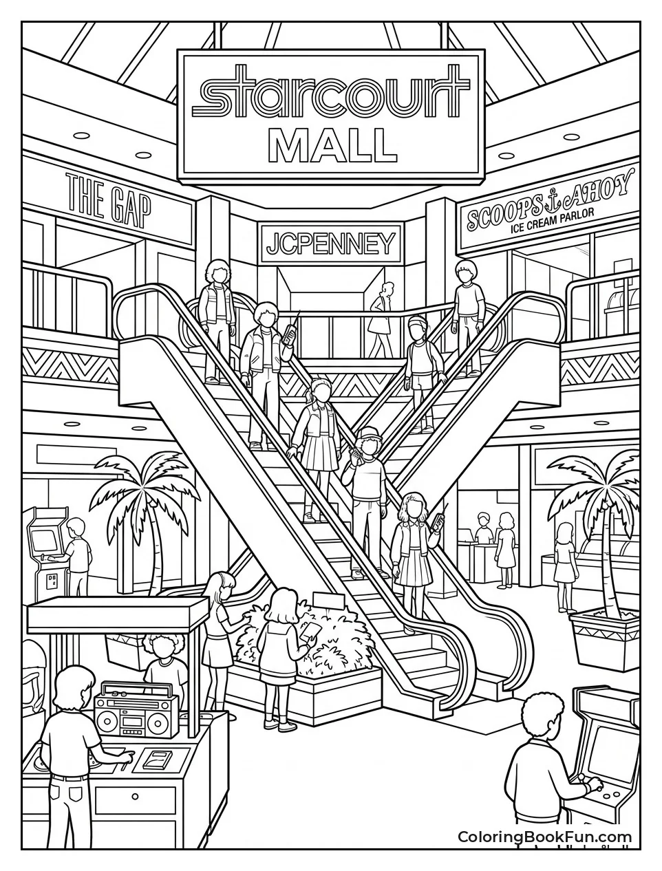 Starcourt Mall Bustles Brightly