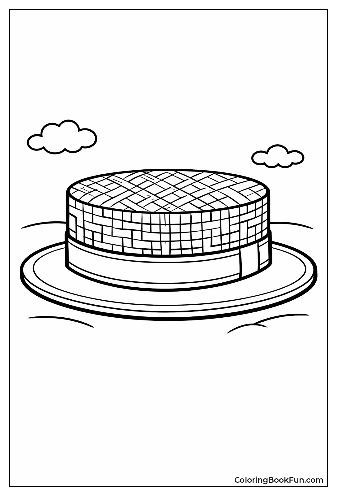 Woven Straw Boater Hat