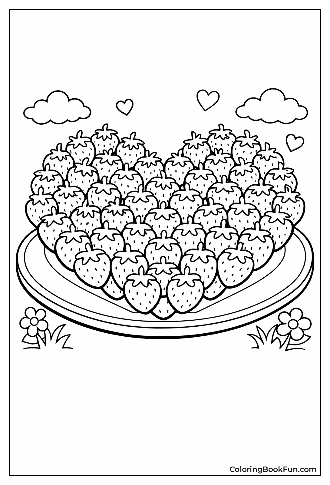 Heart Platter Shapes Berries