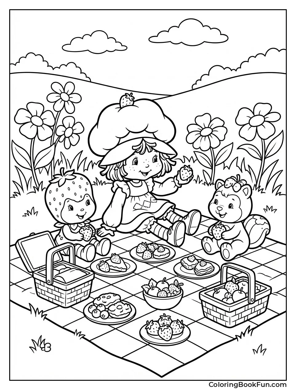 Friends Picnic in Meadow