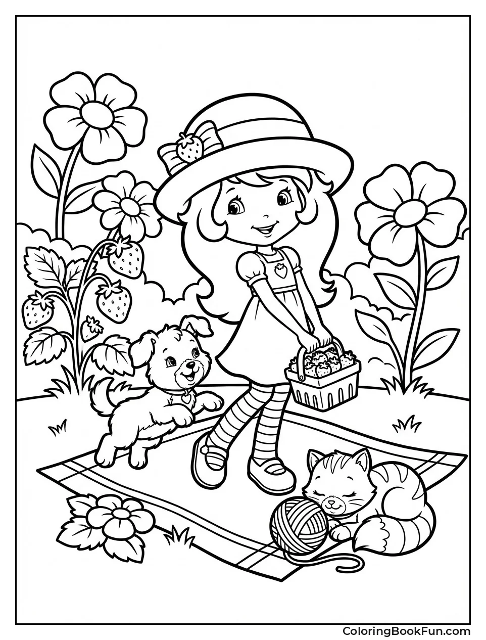 Strawberry Plays with Pets