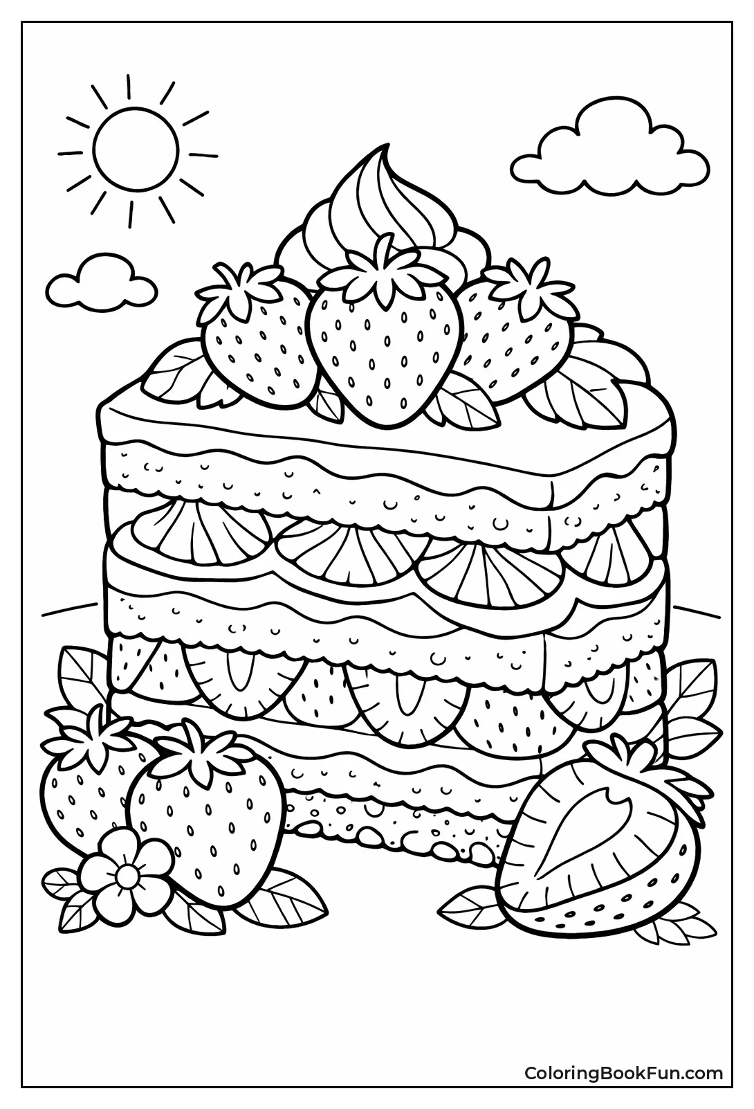 Strawberry Shortcake Slice Layers