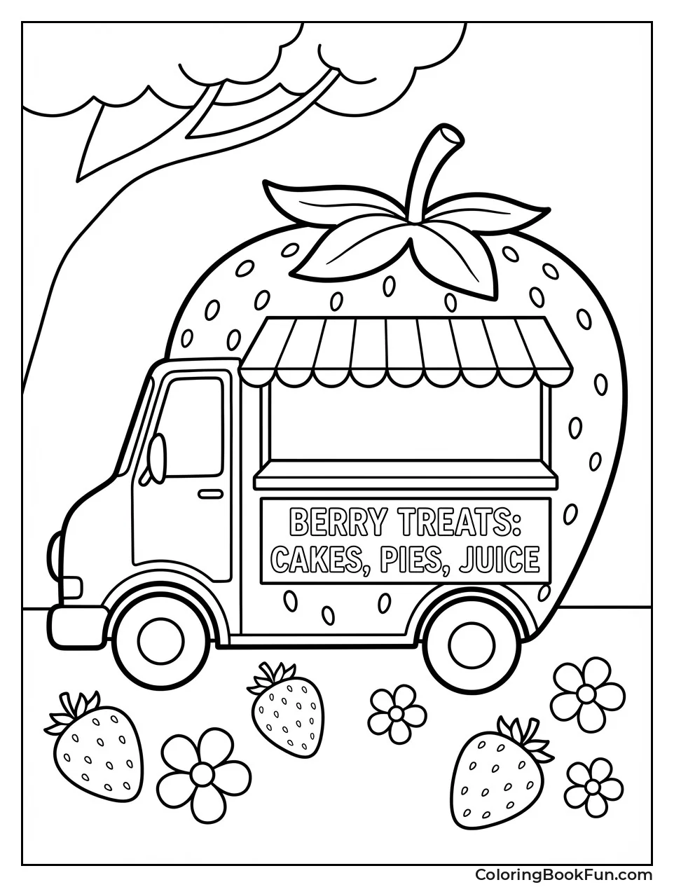 Strawberry Food Truck Serves