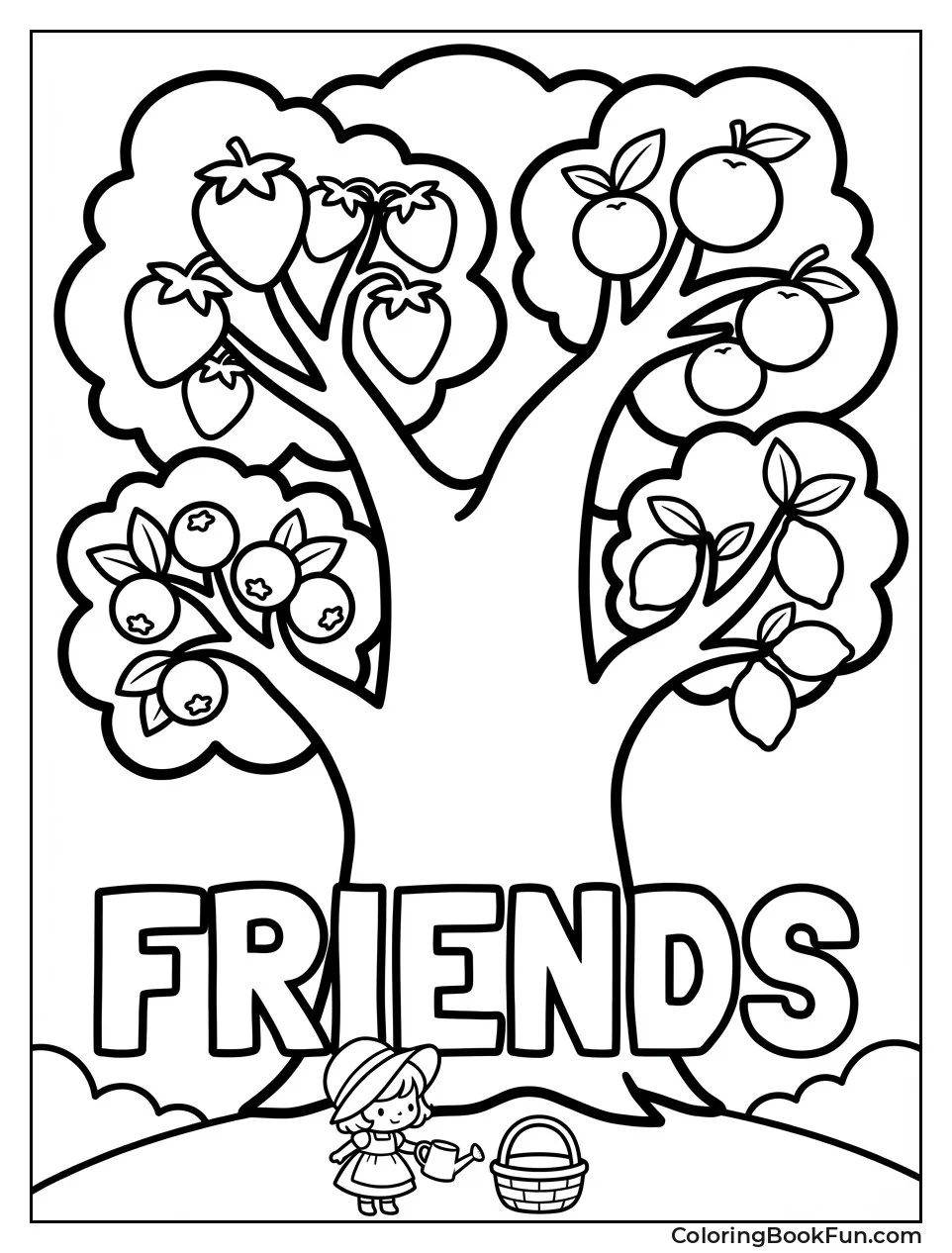 Friendship Tree with Fruits