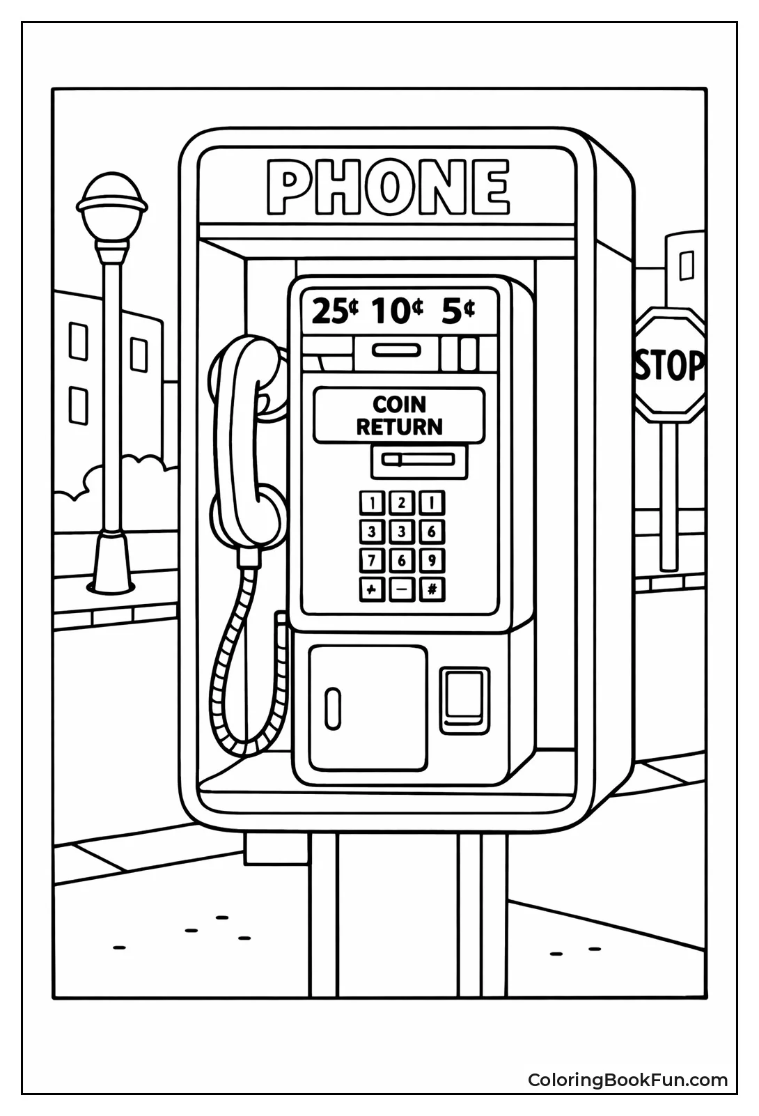 Street Payphone Coin Slot