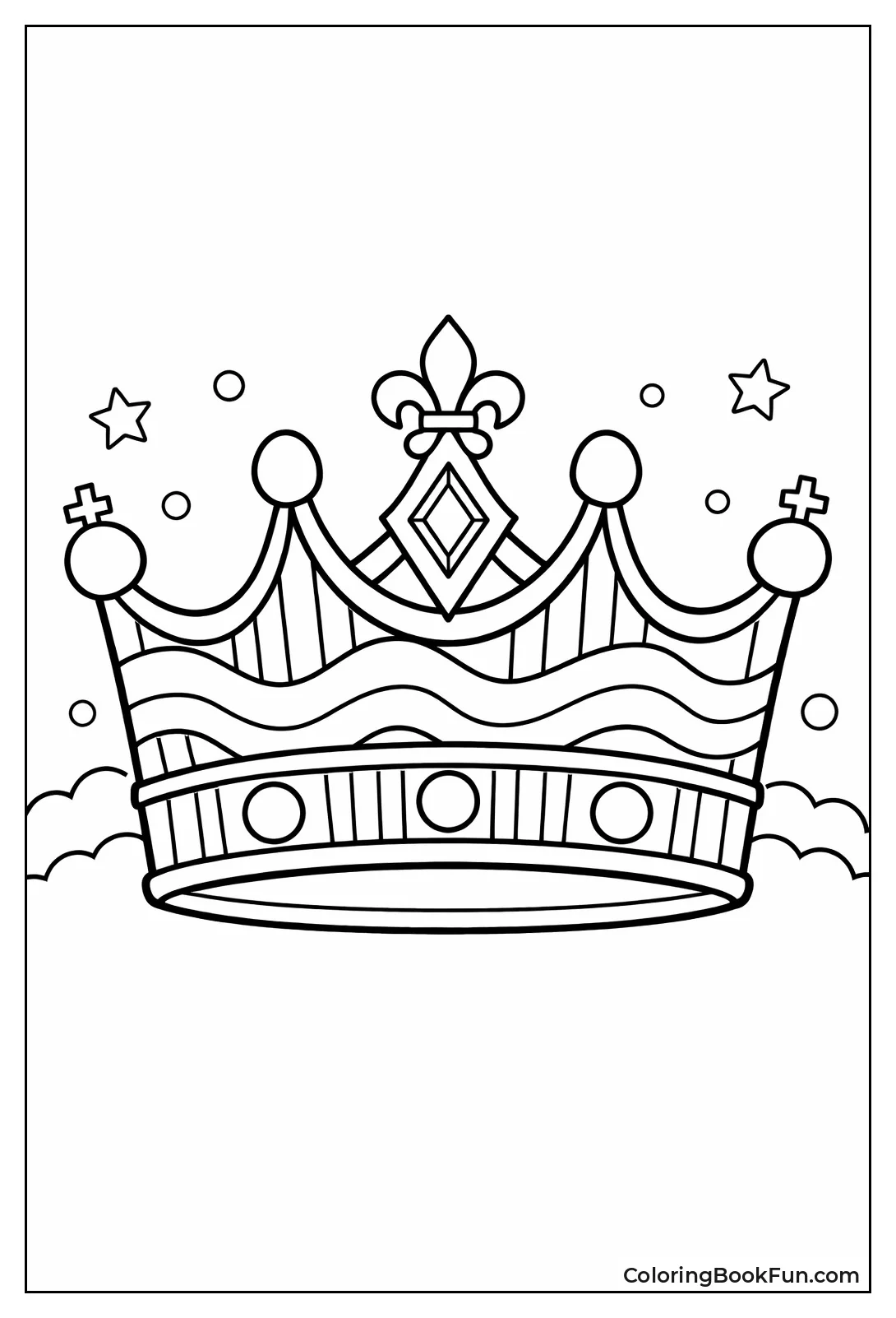 Striped Wavy Queen Crown