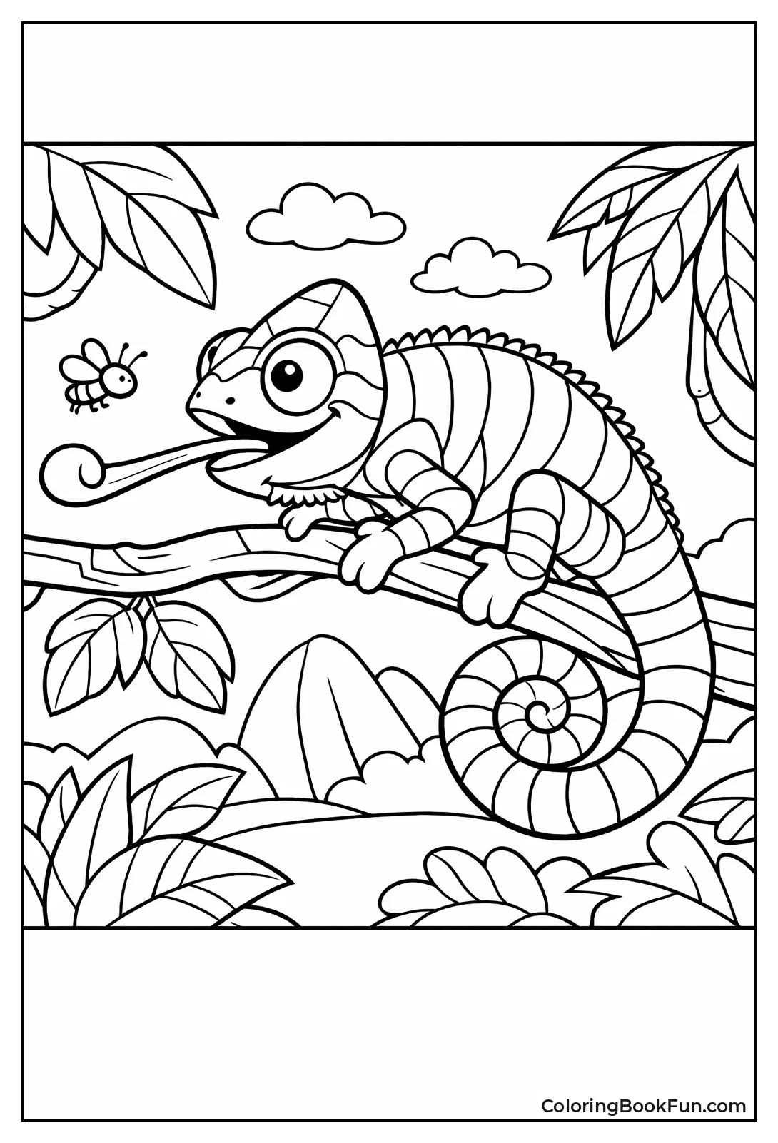 Chameleon Wears Stripy Tail