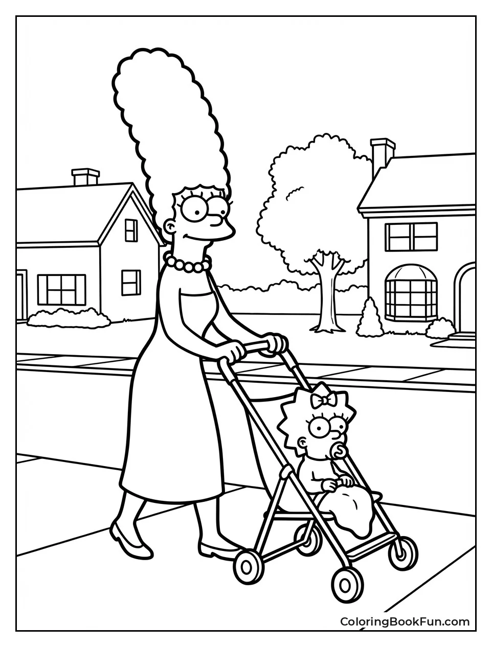 Marge Pushes Maggie Stroller