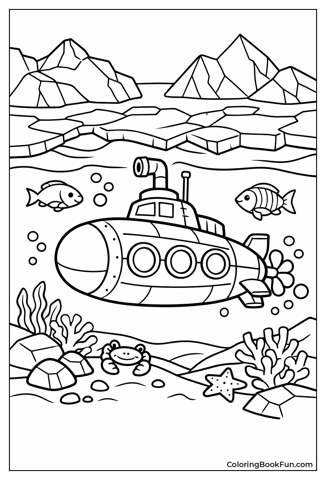 Submarine Ducks under Arctic Ice