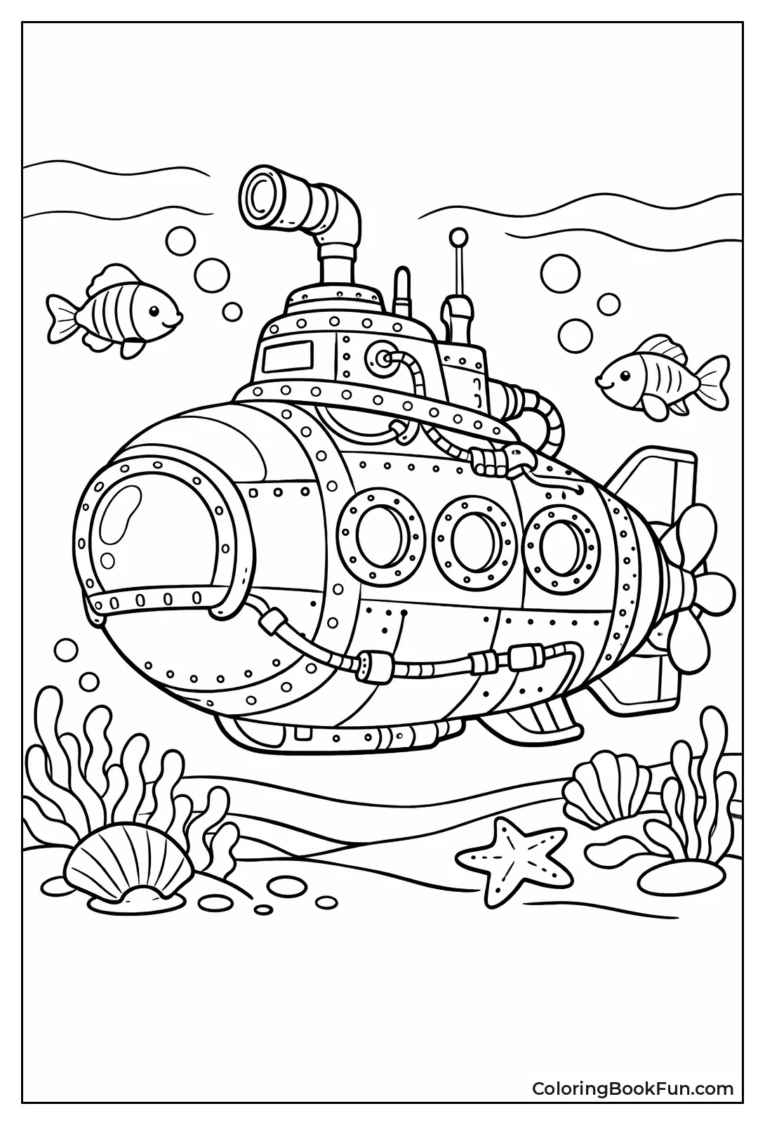 Detailed Submarine Hull with Rivets