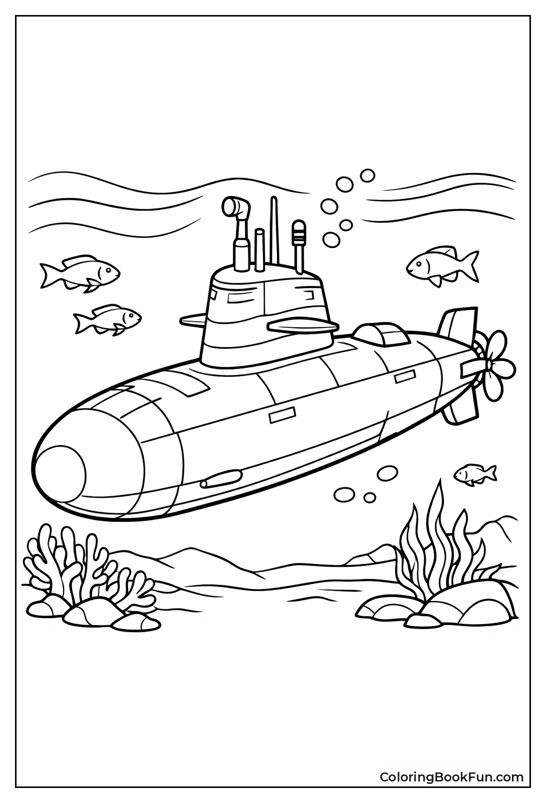 Sleek Nuclear Submarine Glides