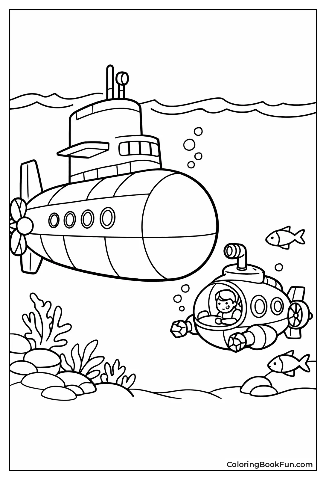 Small Submarine Dwarfs Big One