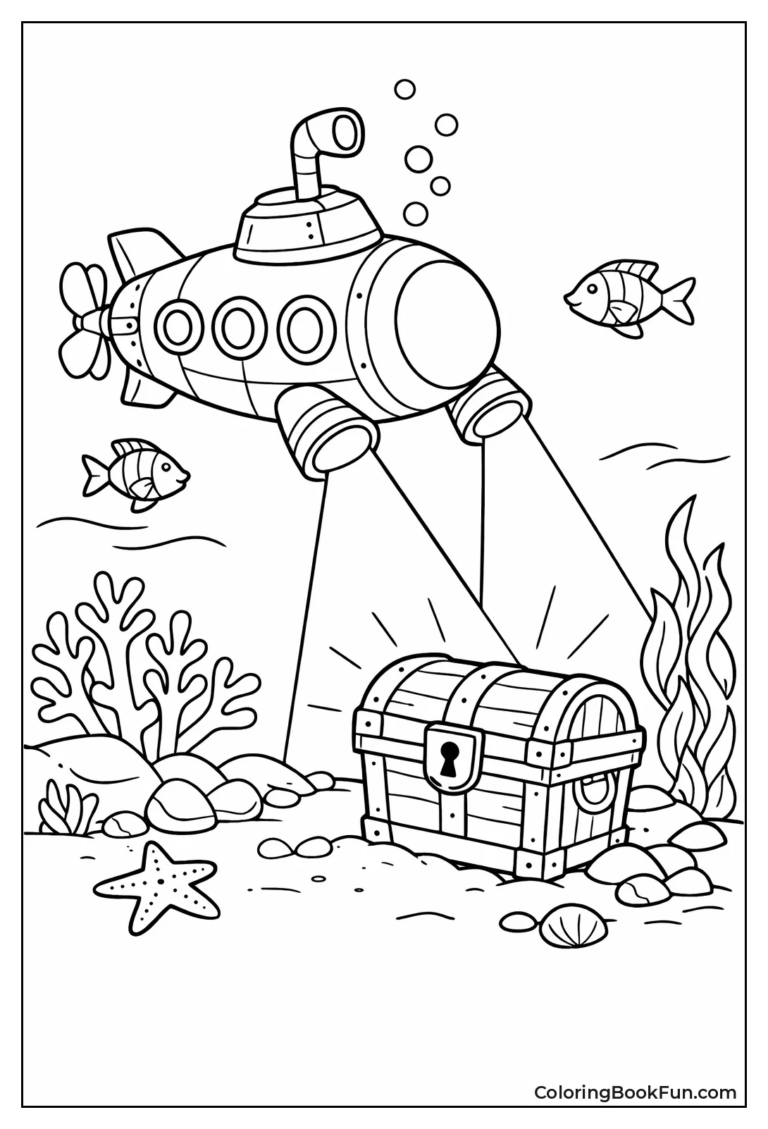 Submarine Finds Glowing Treasure Chest