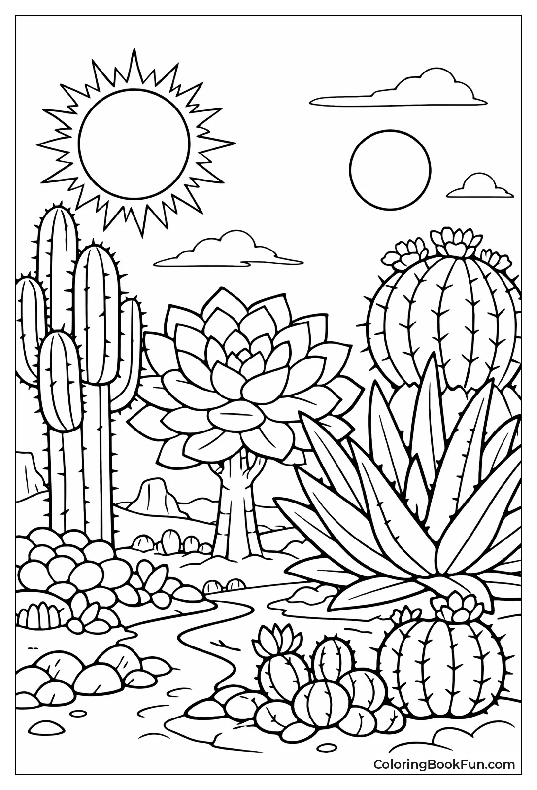 Giant Succulents on Alien Planet