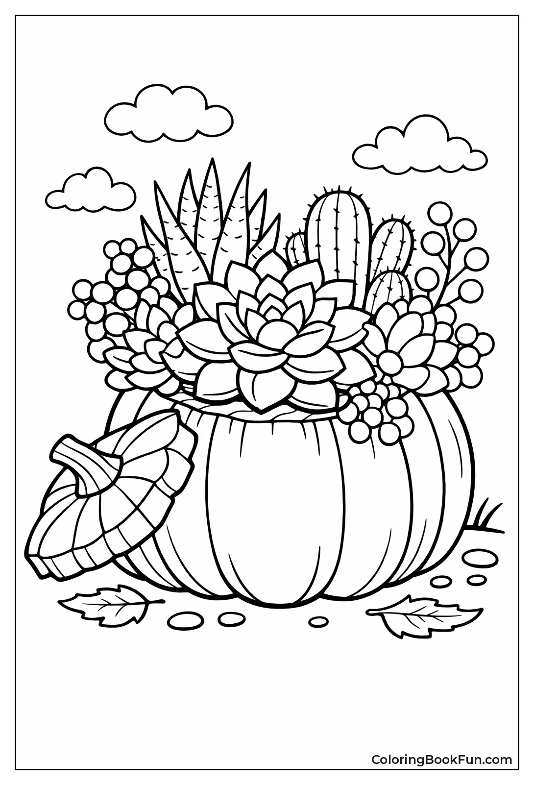 Succulents in Pumpkin Planter