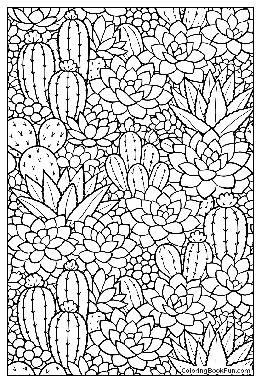 Repeating Succulent Pattern