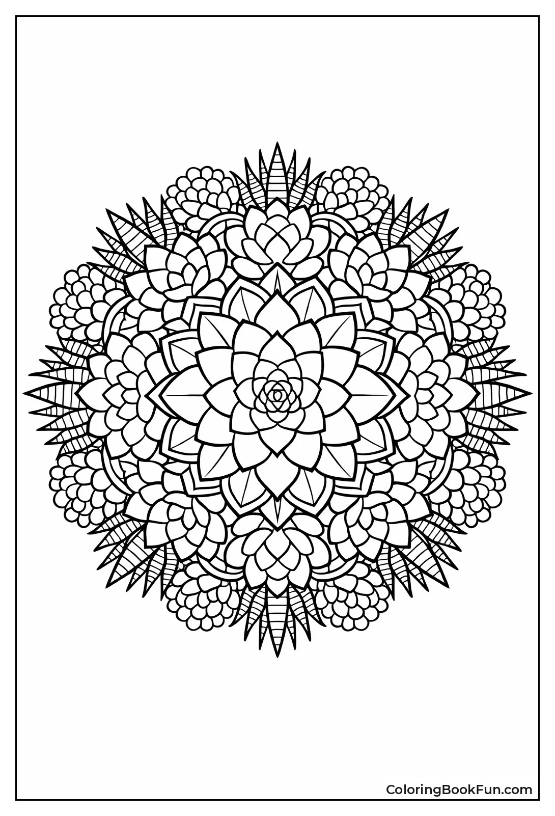 Succulent Leaf Mandala