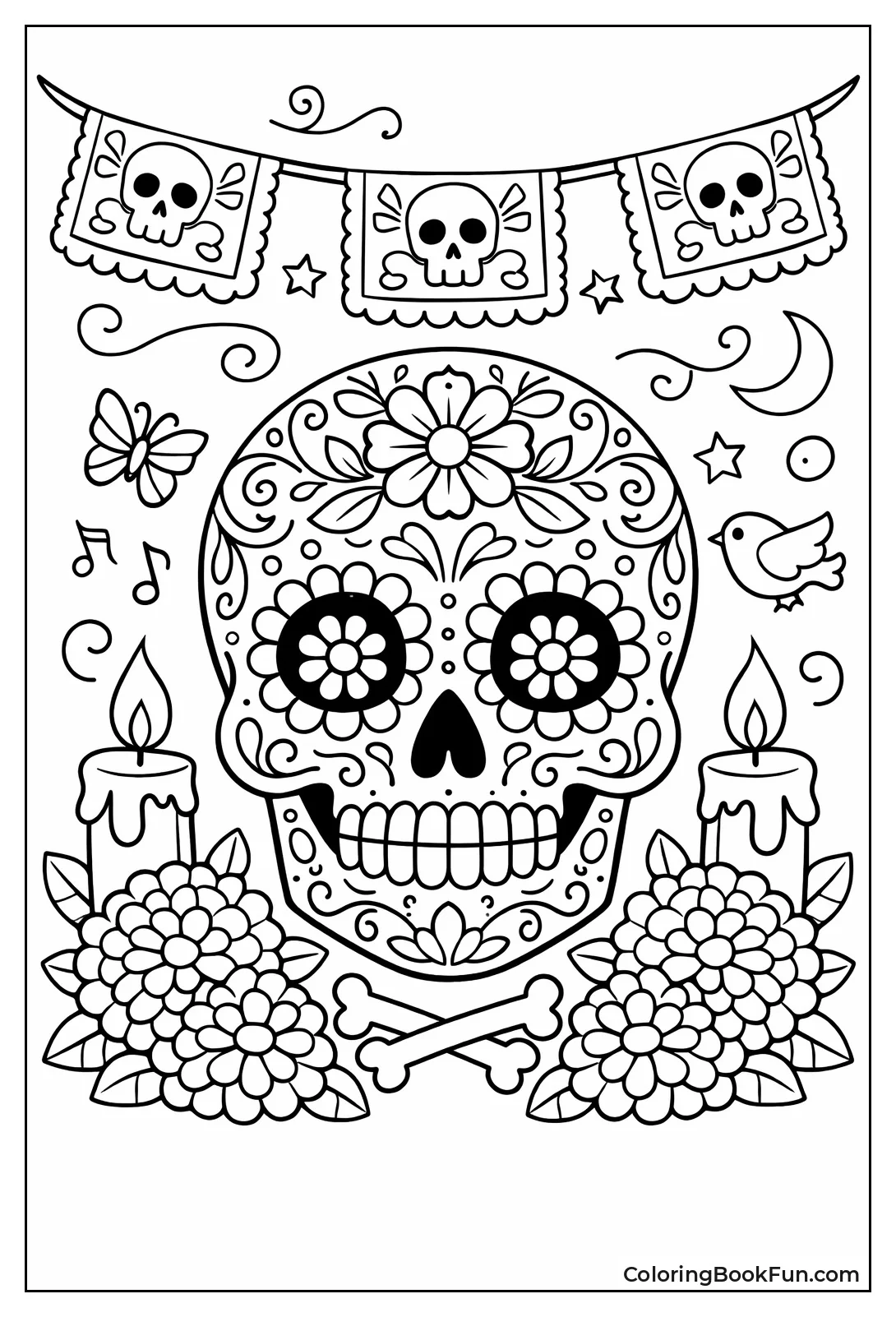 Intricate Day Skull