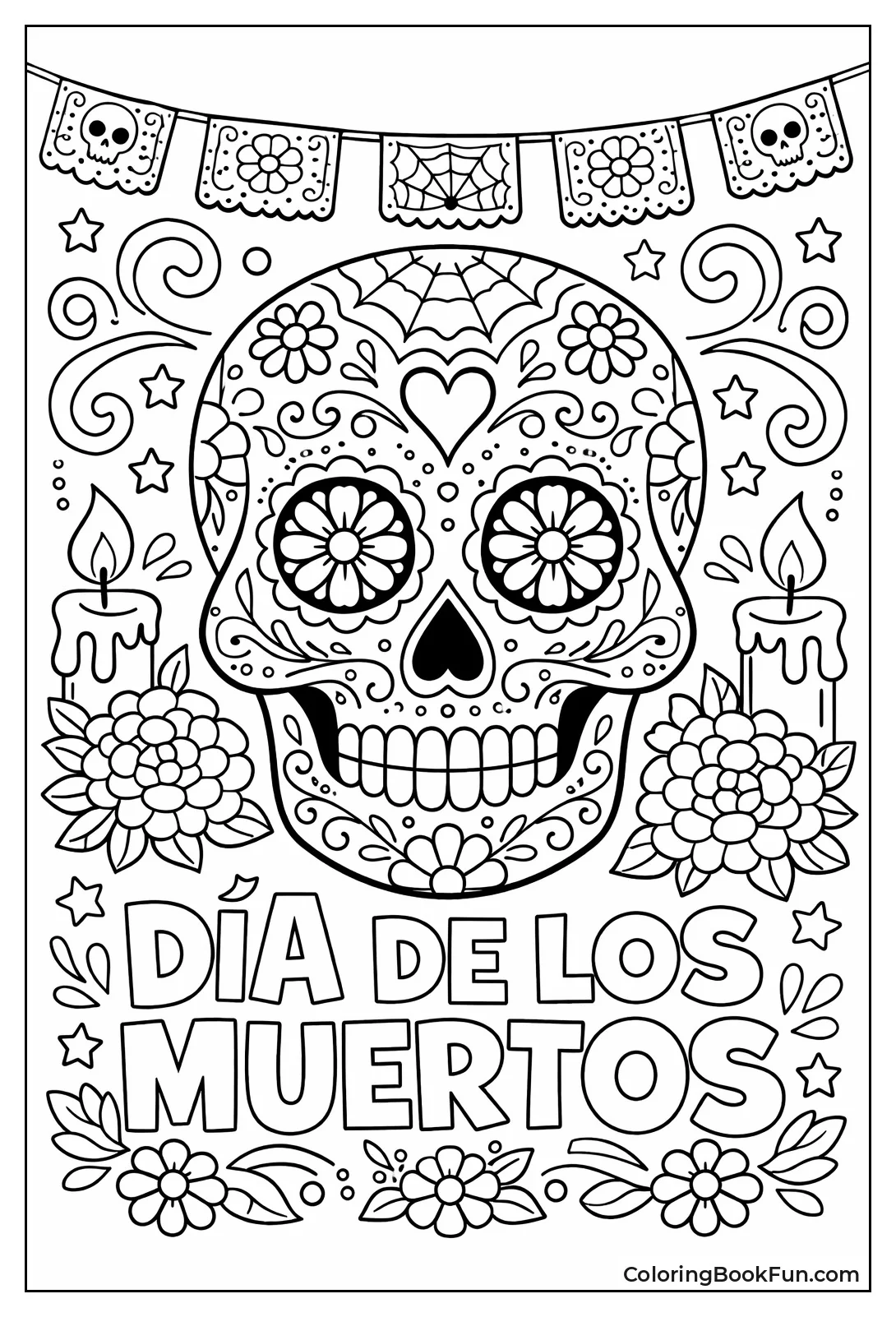 Traditional Dia Skull