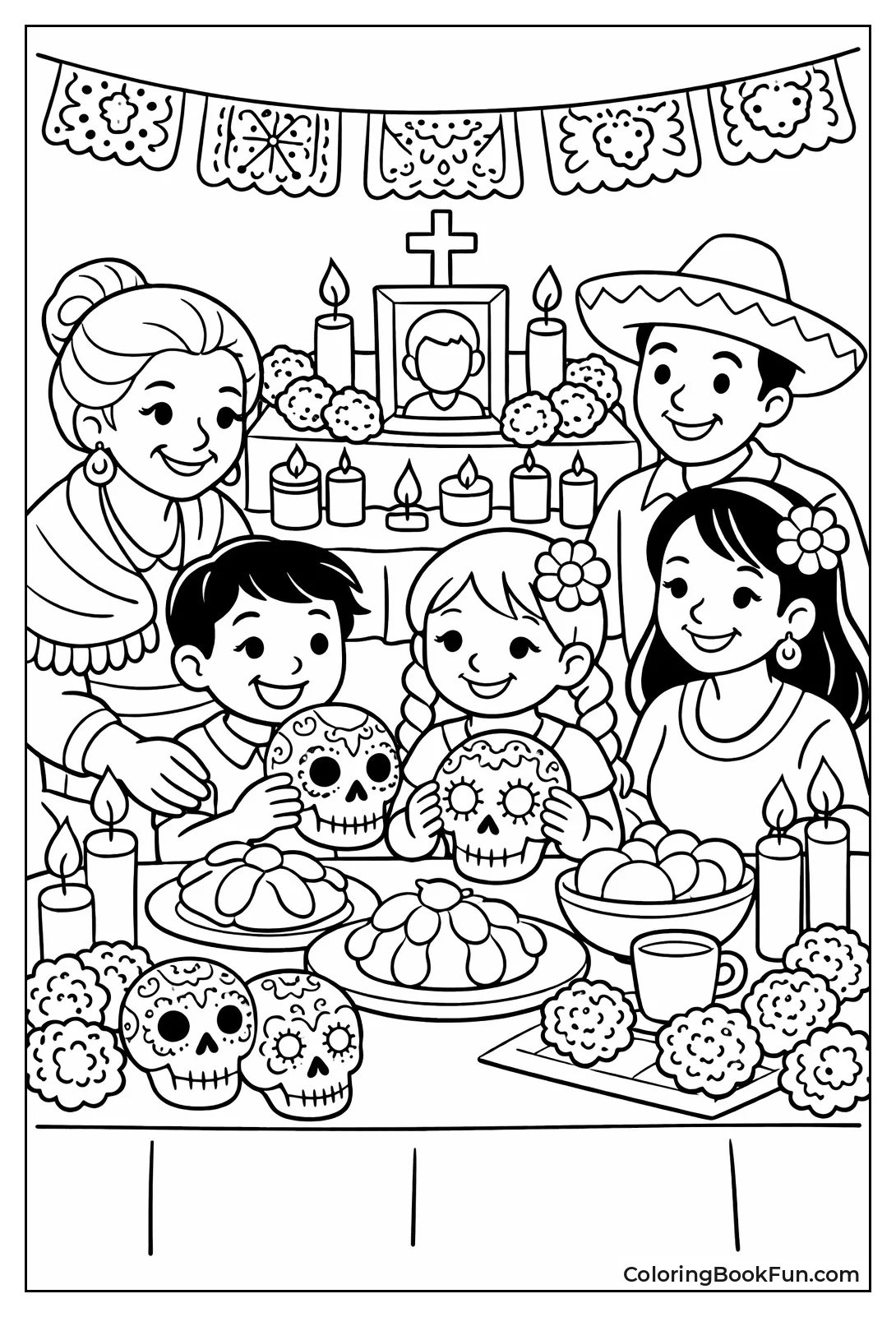 Family Table Sugar Skulls