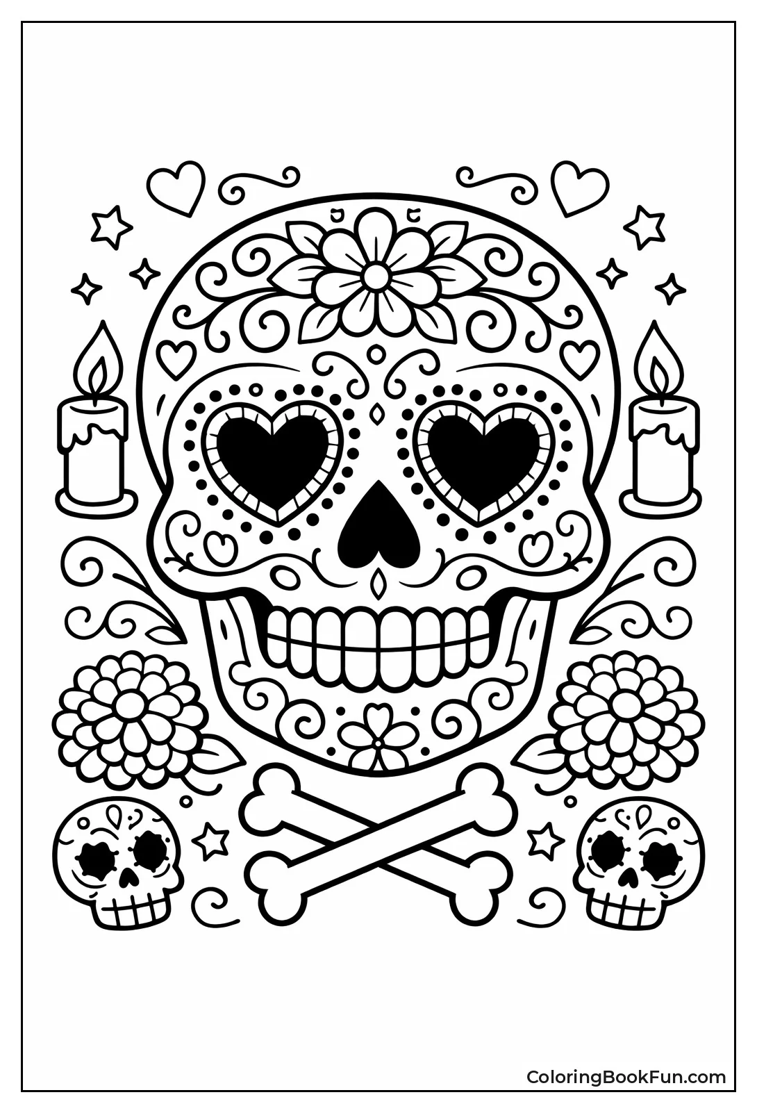 Heart Filled Sugar Skull