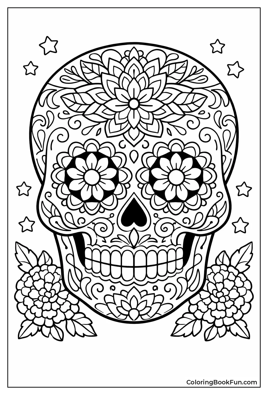 Mandala Sugar Skull Pattern