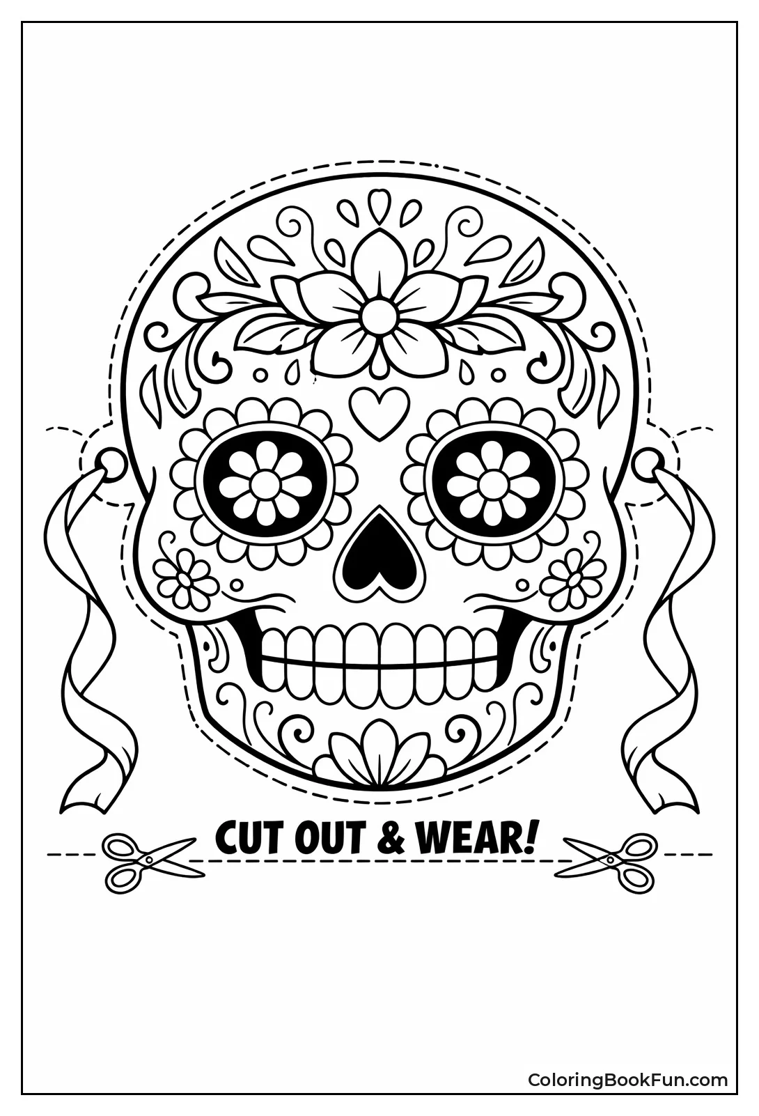 Wearable Sugar Skull Mask