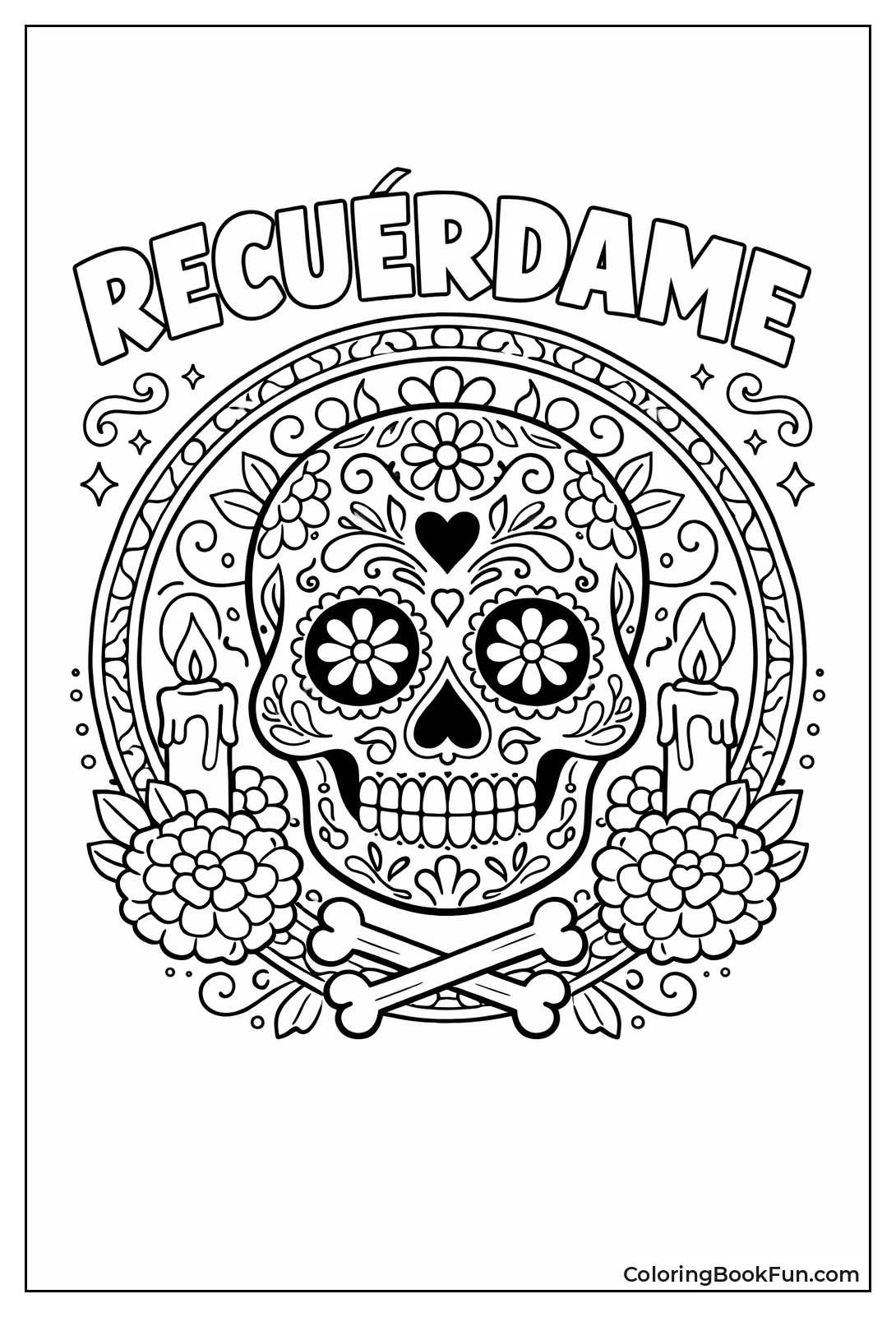 Ornate Medallion Sugar Skull