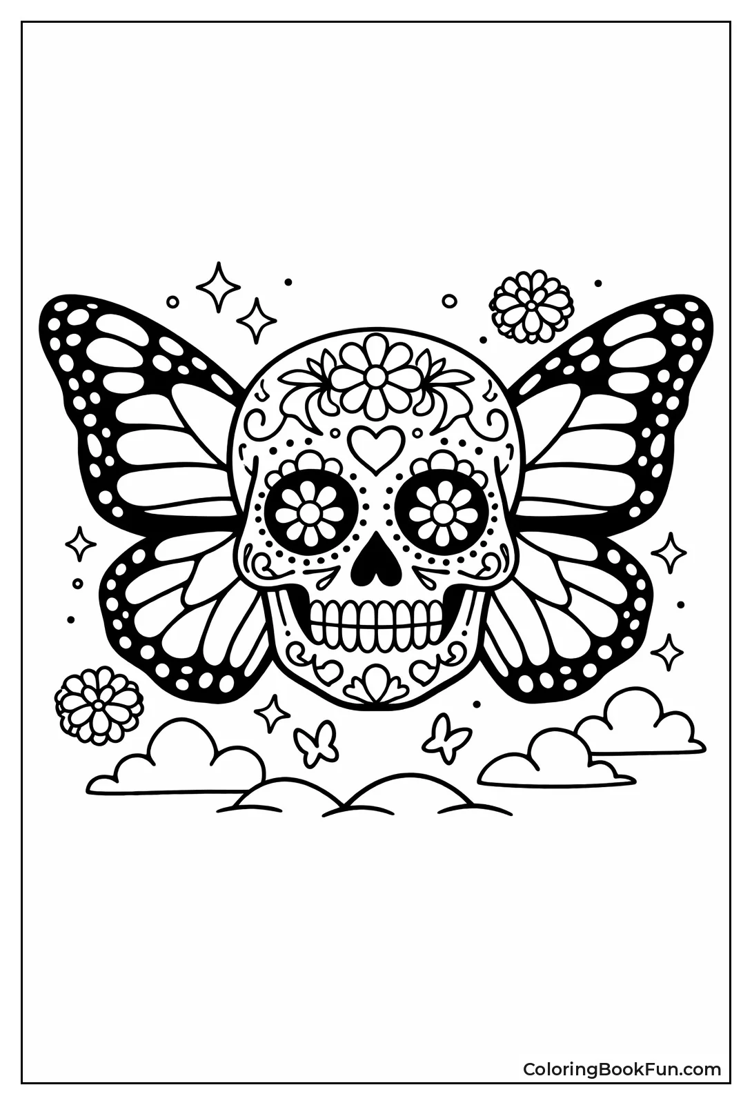 Butterfly Wing Sugar Skull