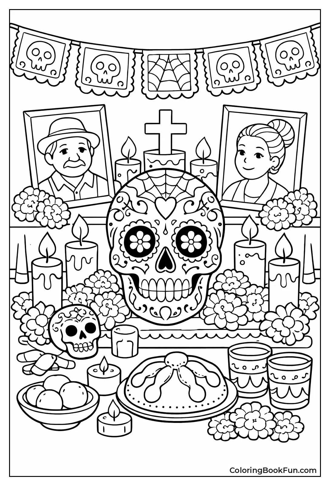 Ofrenda Altar Sugar Skull