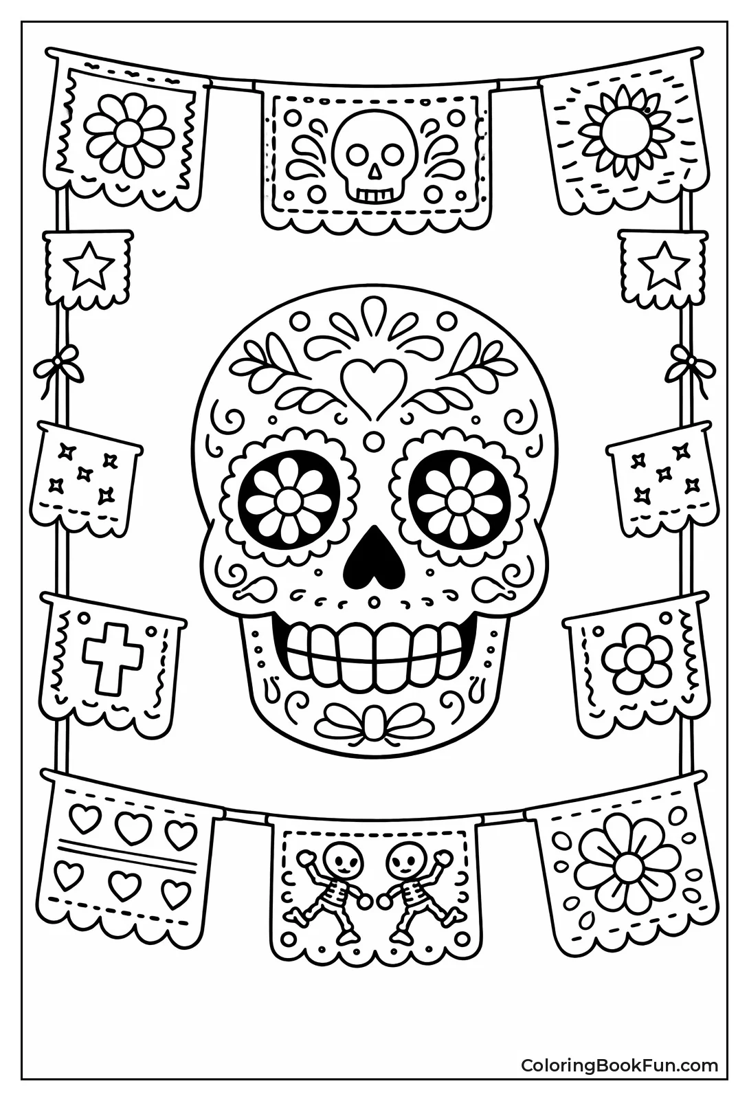 Papel Picado Sugar Skull