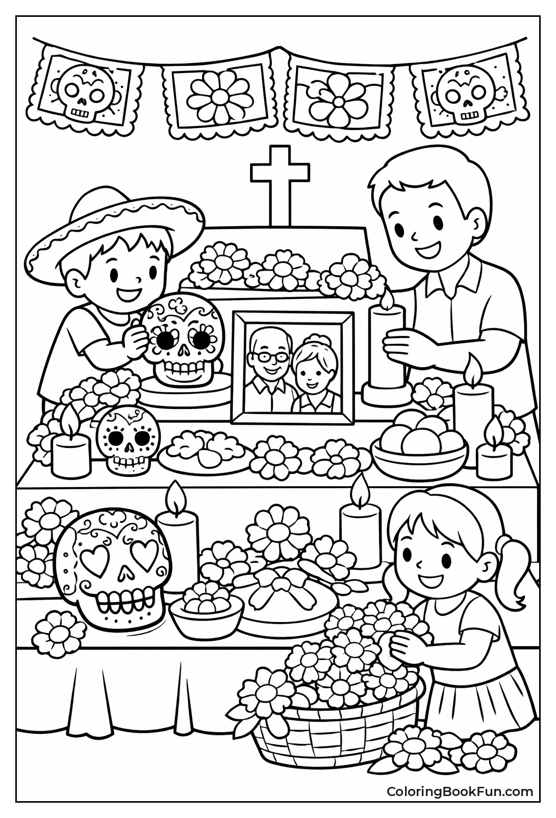 Preparing Family Ofrenda