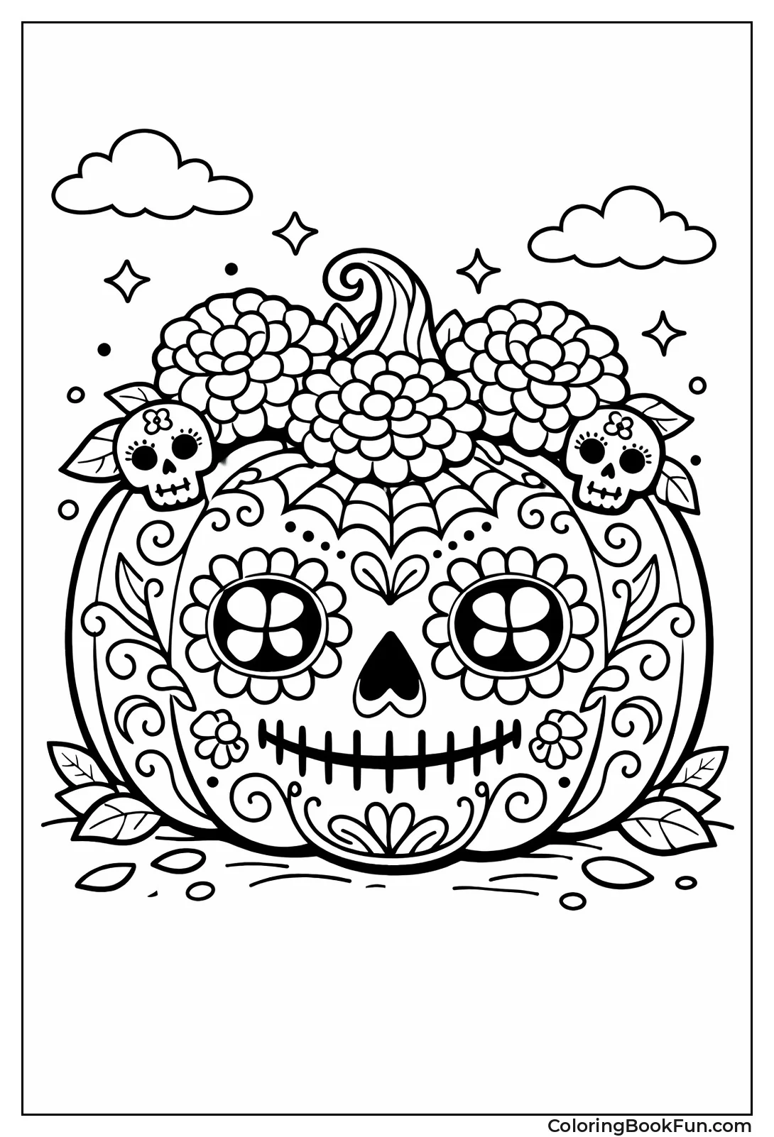 Sugar Skull Pumpkin