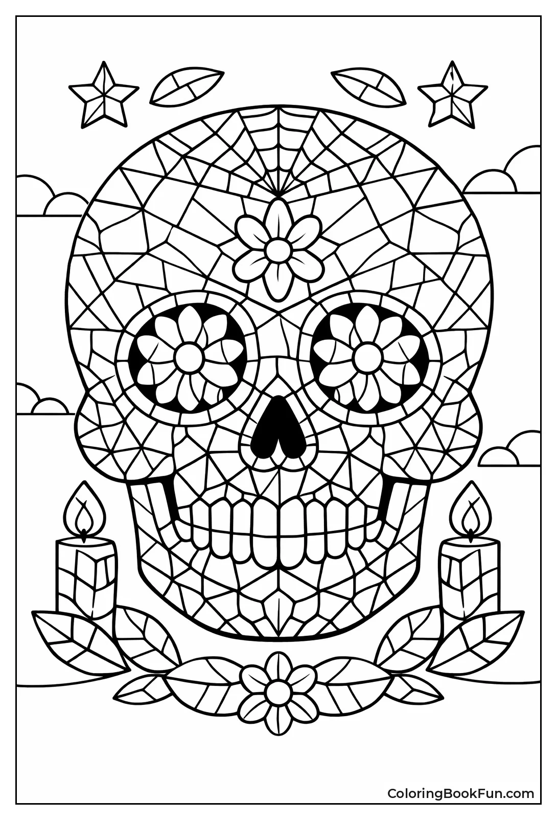 Stained Glass Sugar Skull