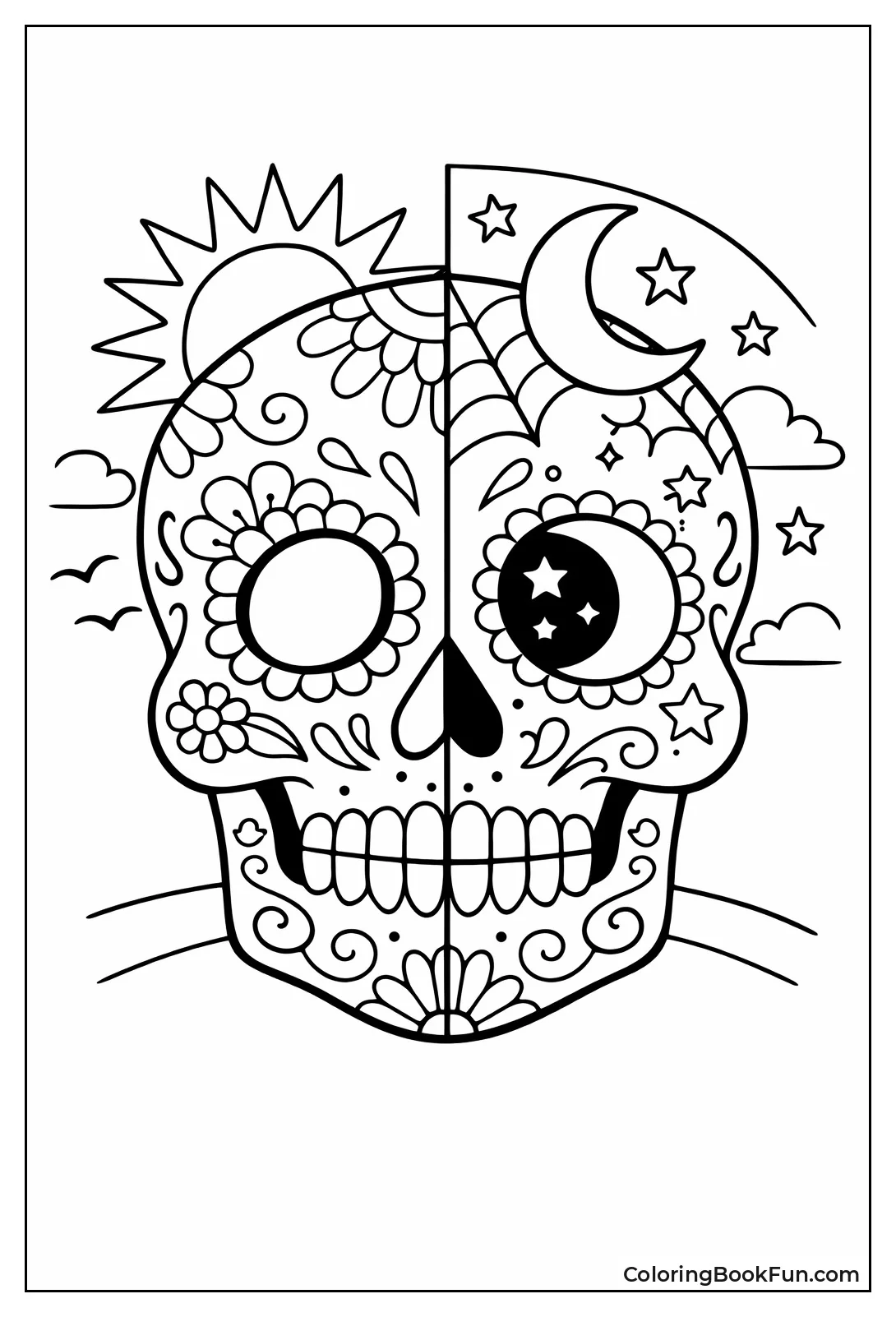 Sun Moon Sugar Skull