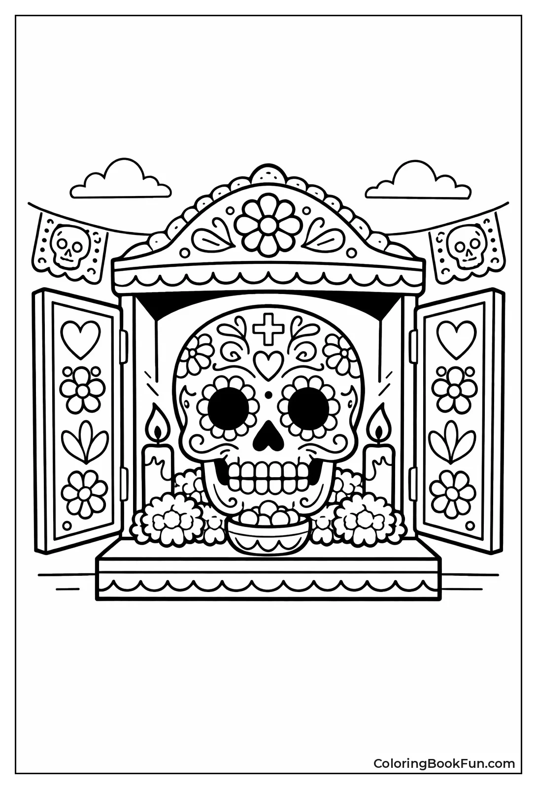 Wooden Box Sugar Skull