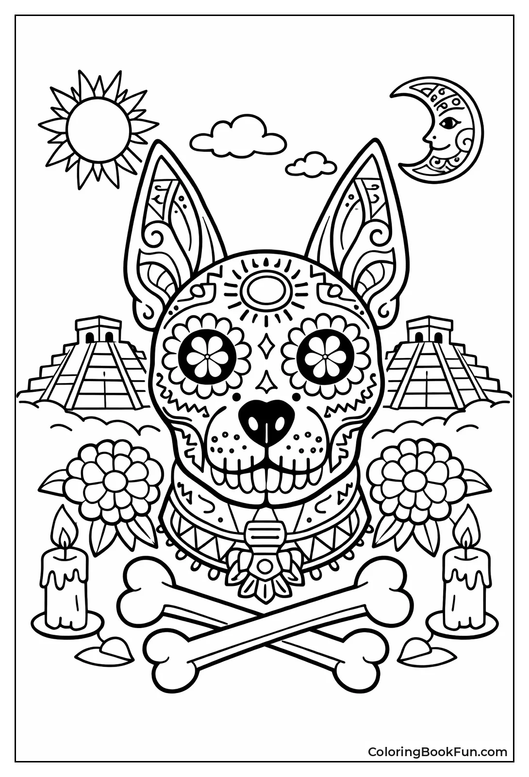 Xolo Dog Sugar Skull