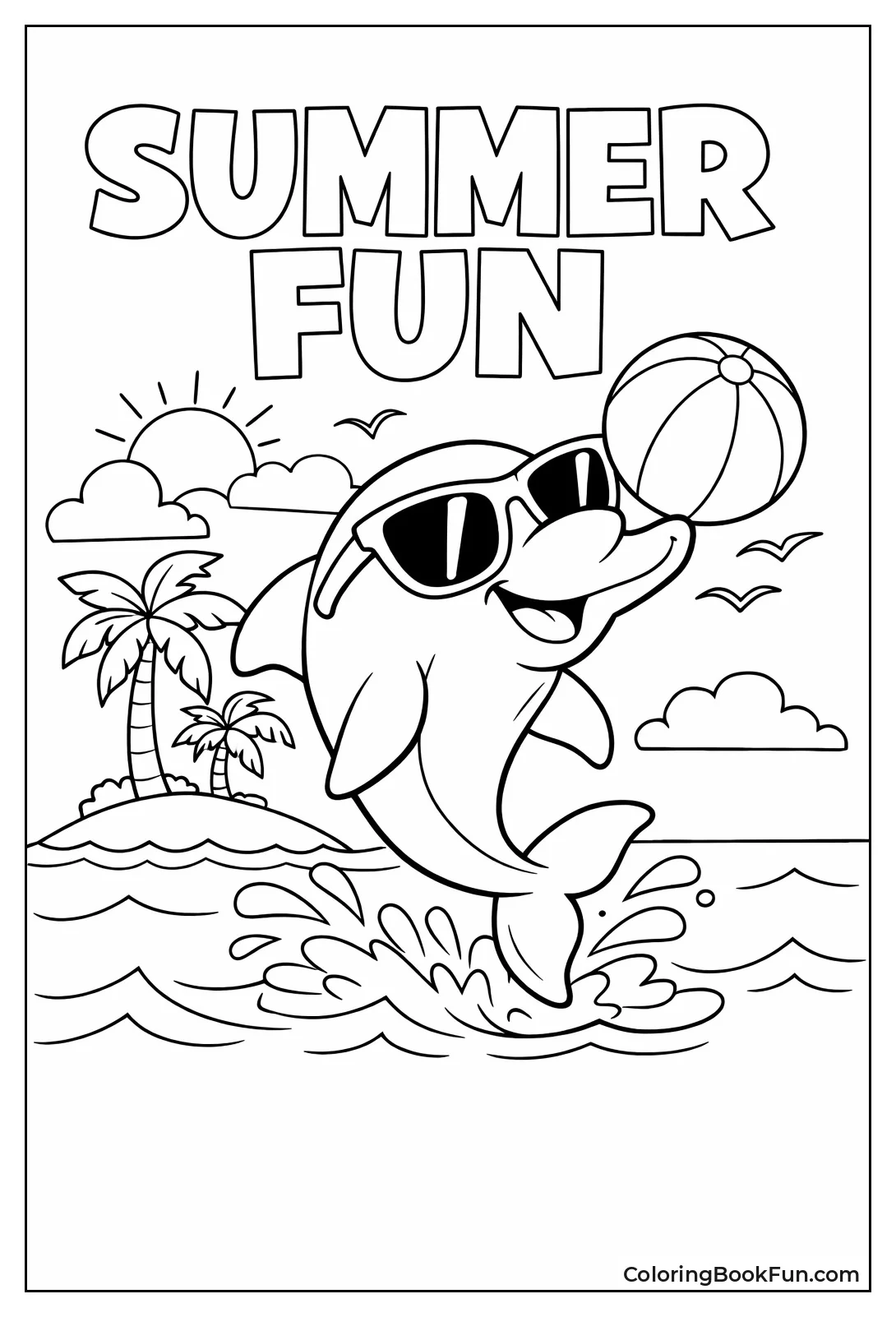 Dolphin with Sunglasses Beach