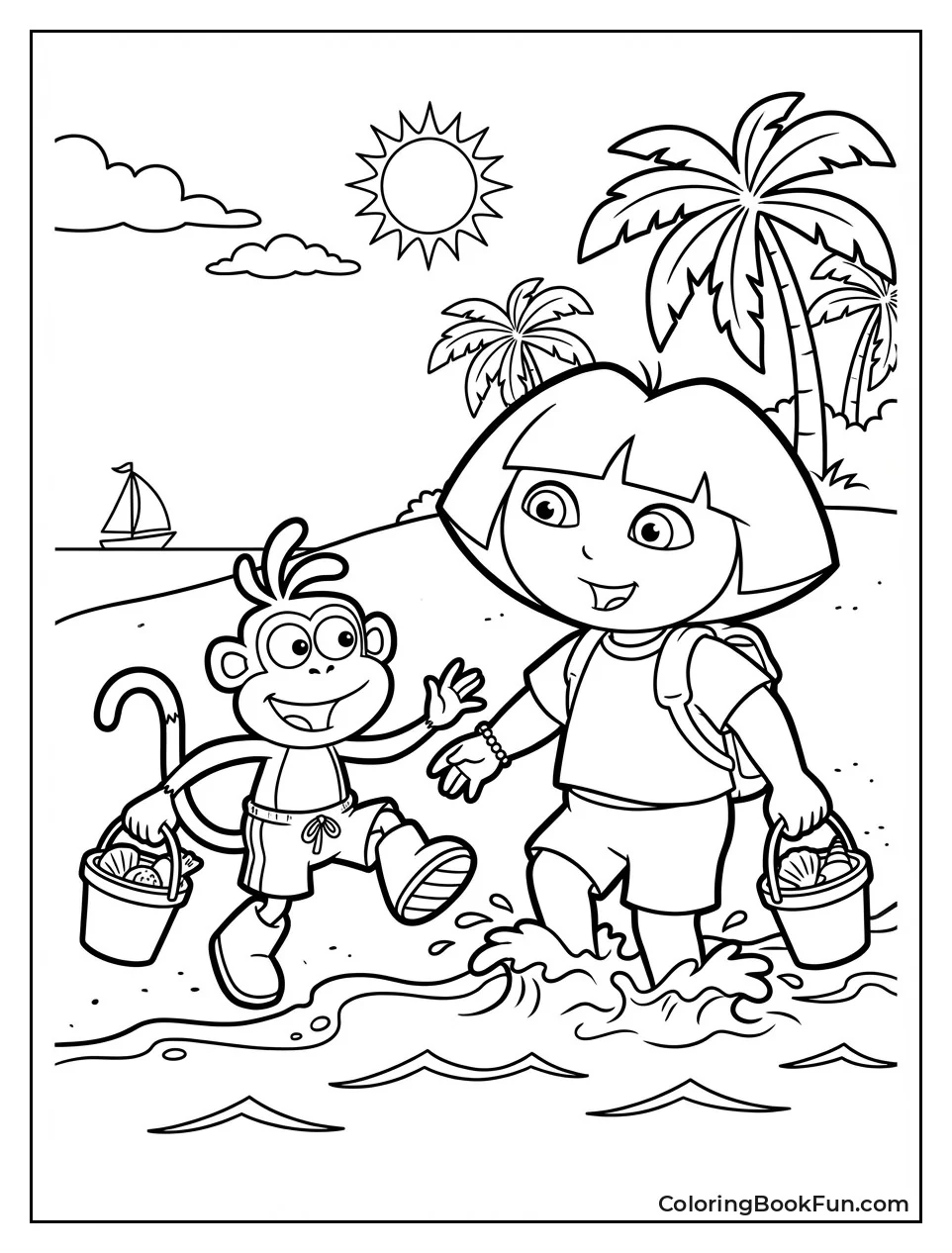 Dora Splashes Sunny Beach