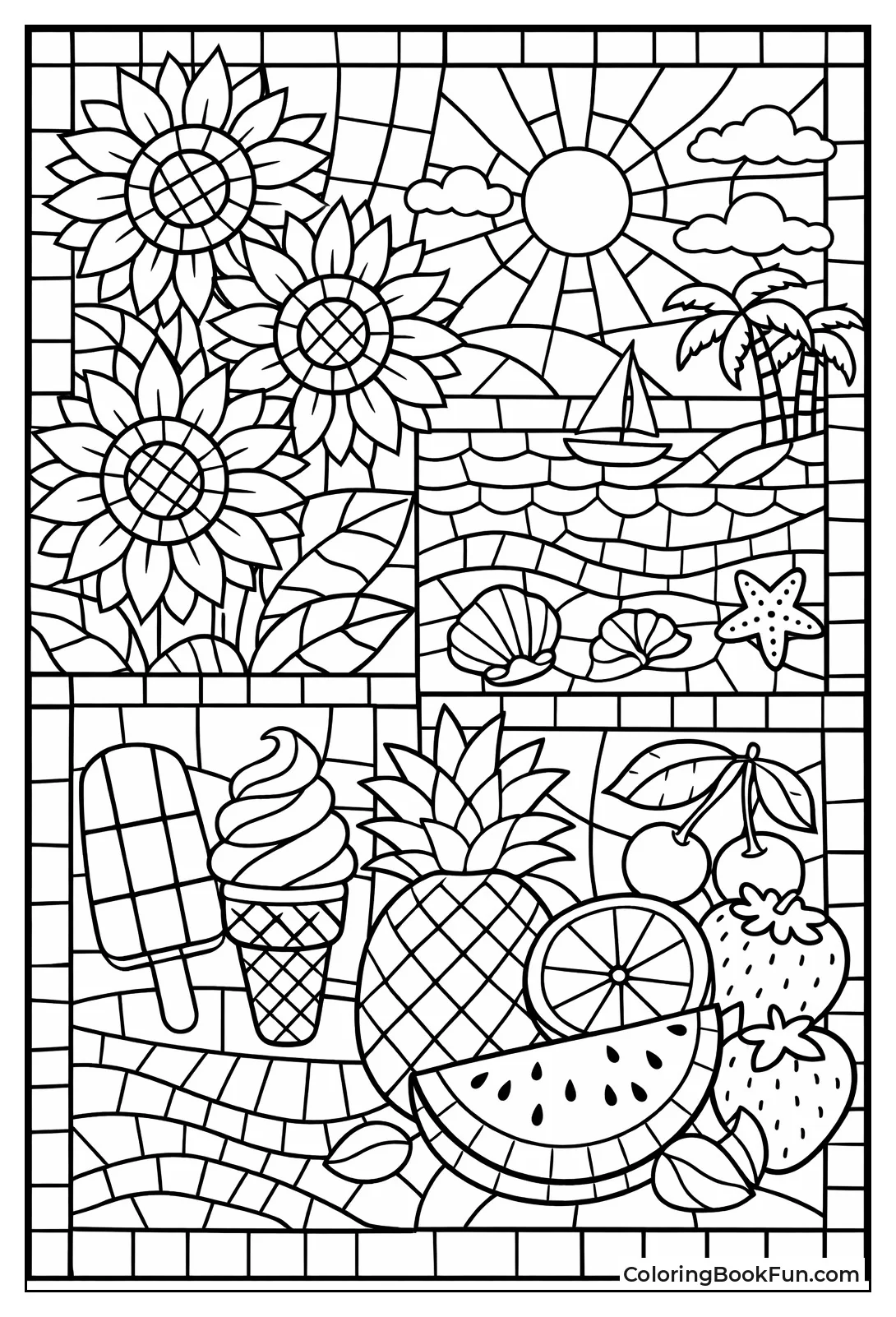 Beach Ice Cream Mosaic