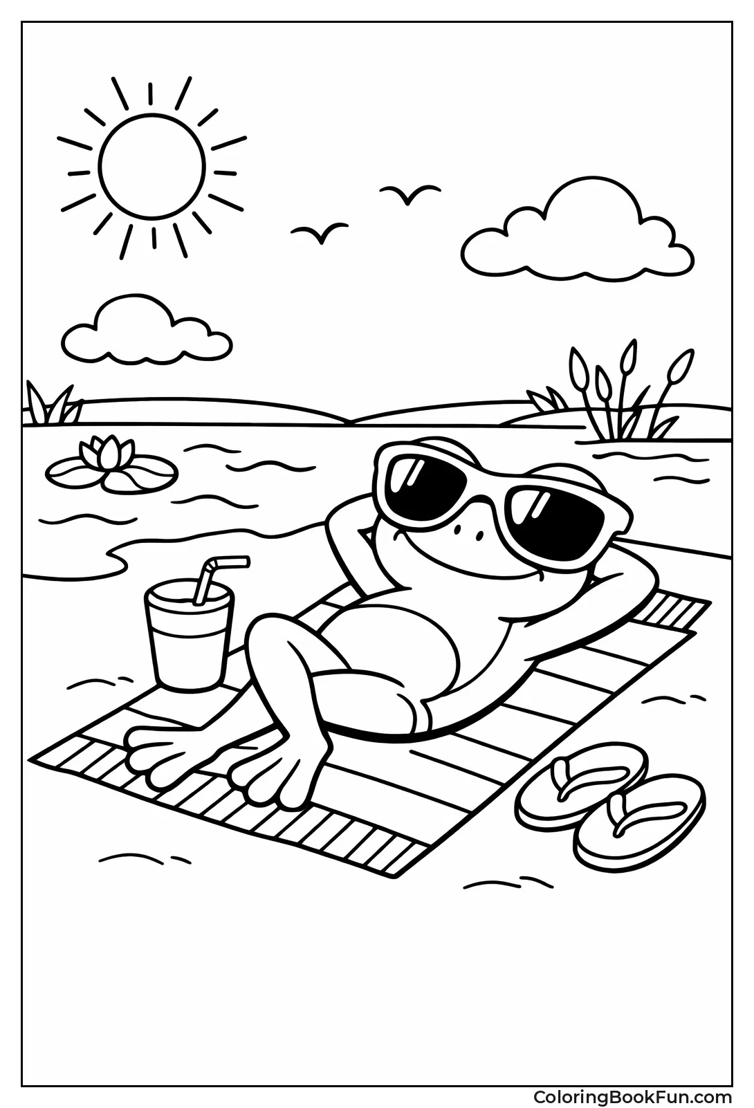 Frog Chills in Big Sunglasses