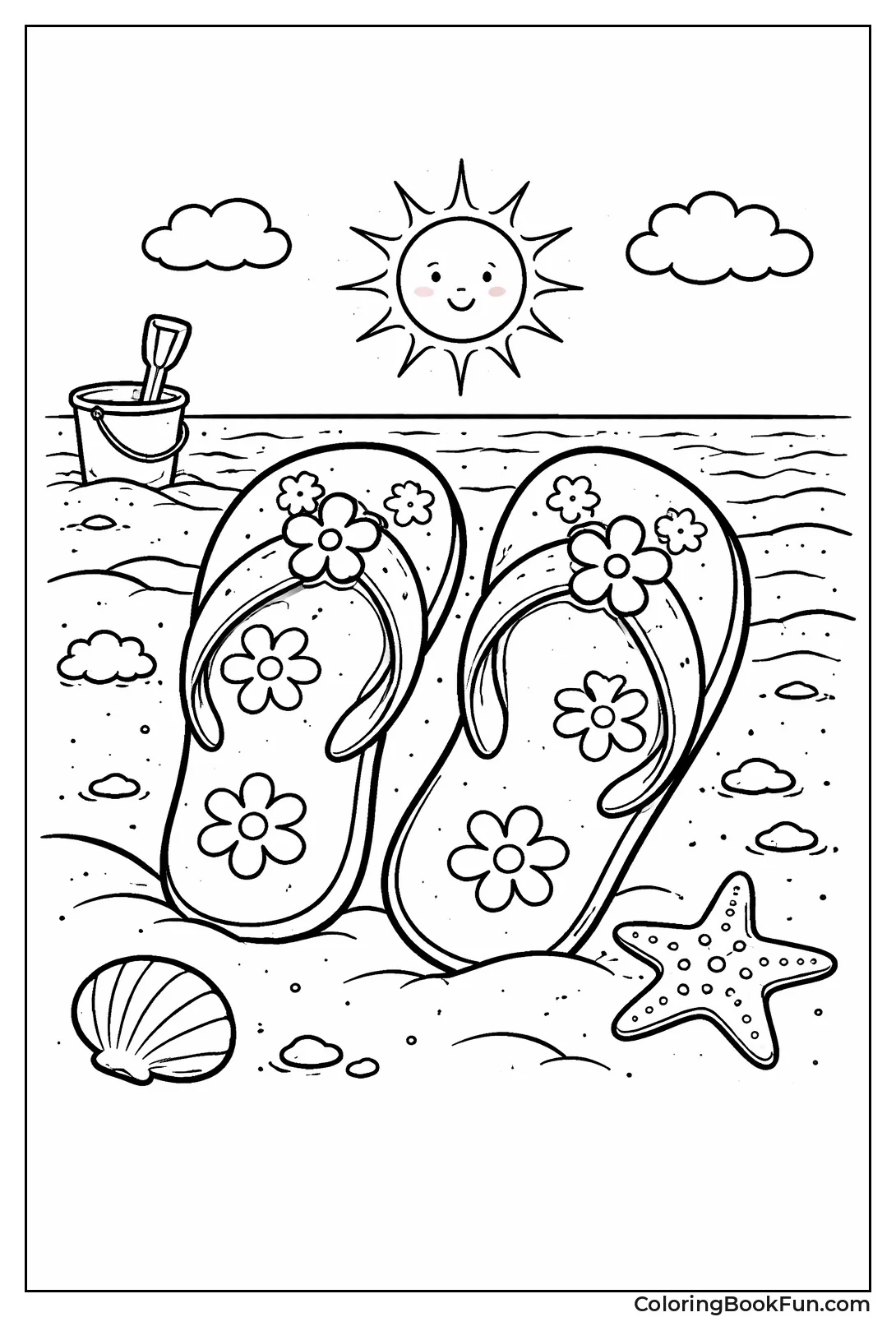 Colorful Patterned Flip Flops