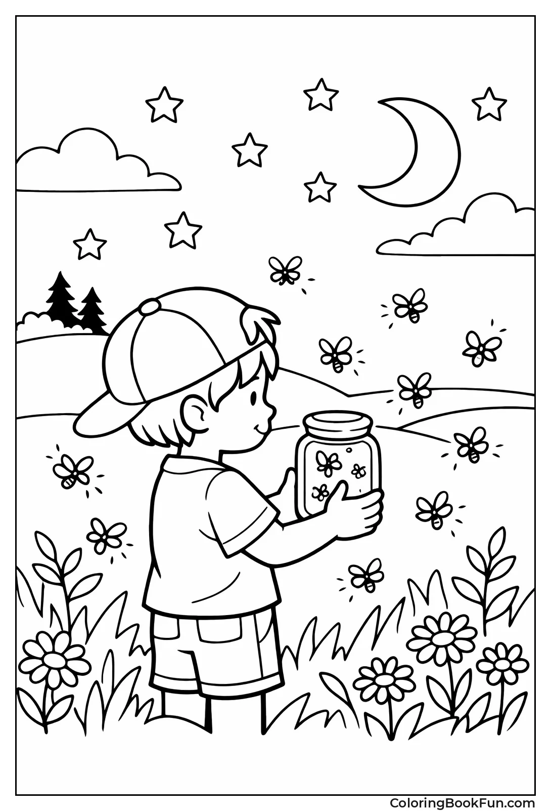 Child Catching Fireflies