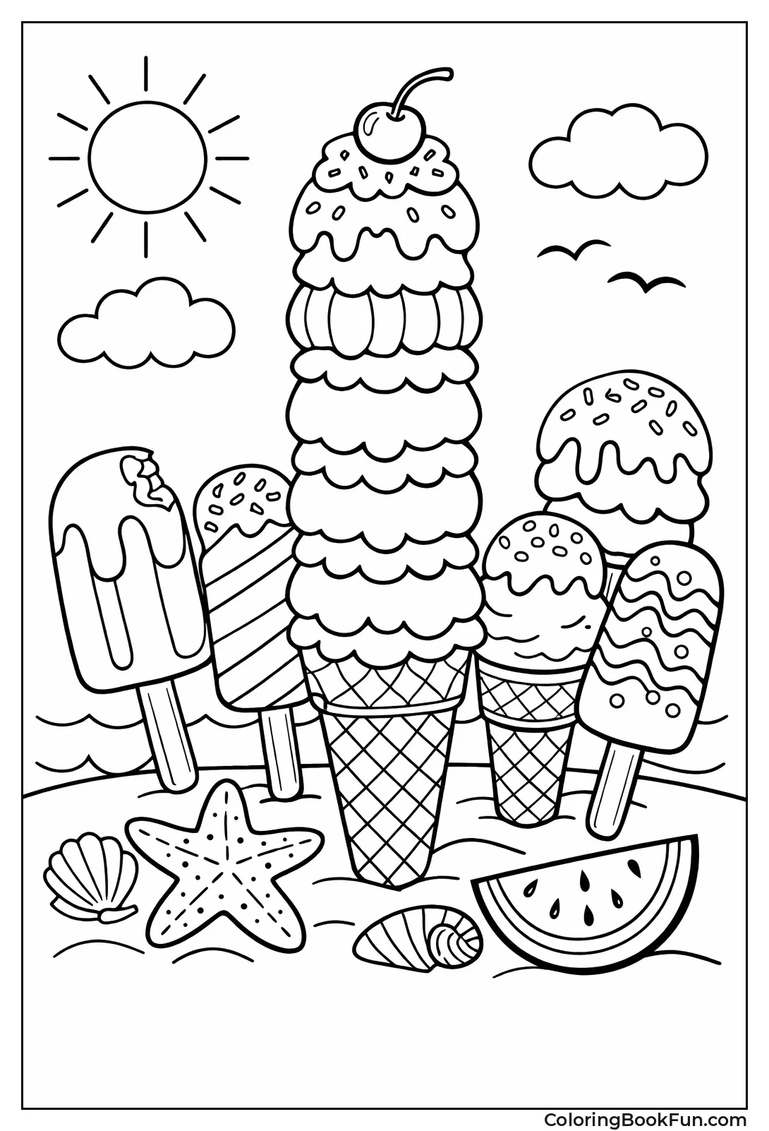 Tall Ice Cream Tower