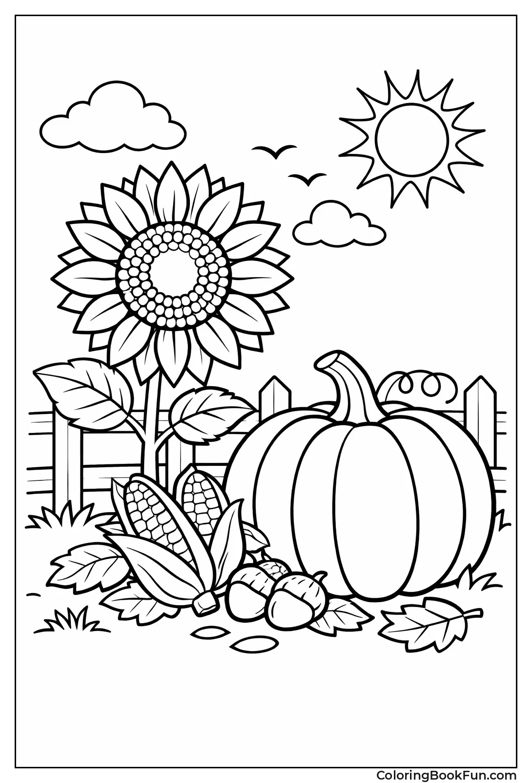 Sunflower with Pumpkin