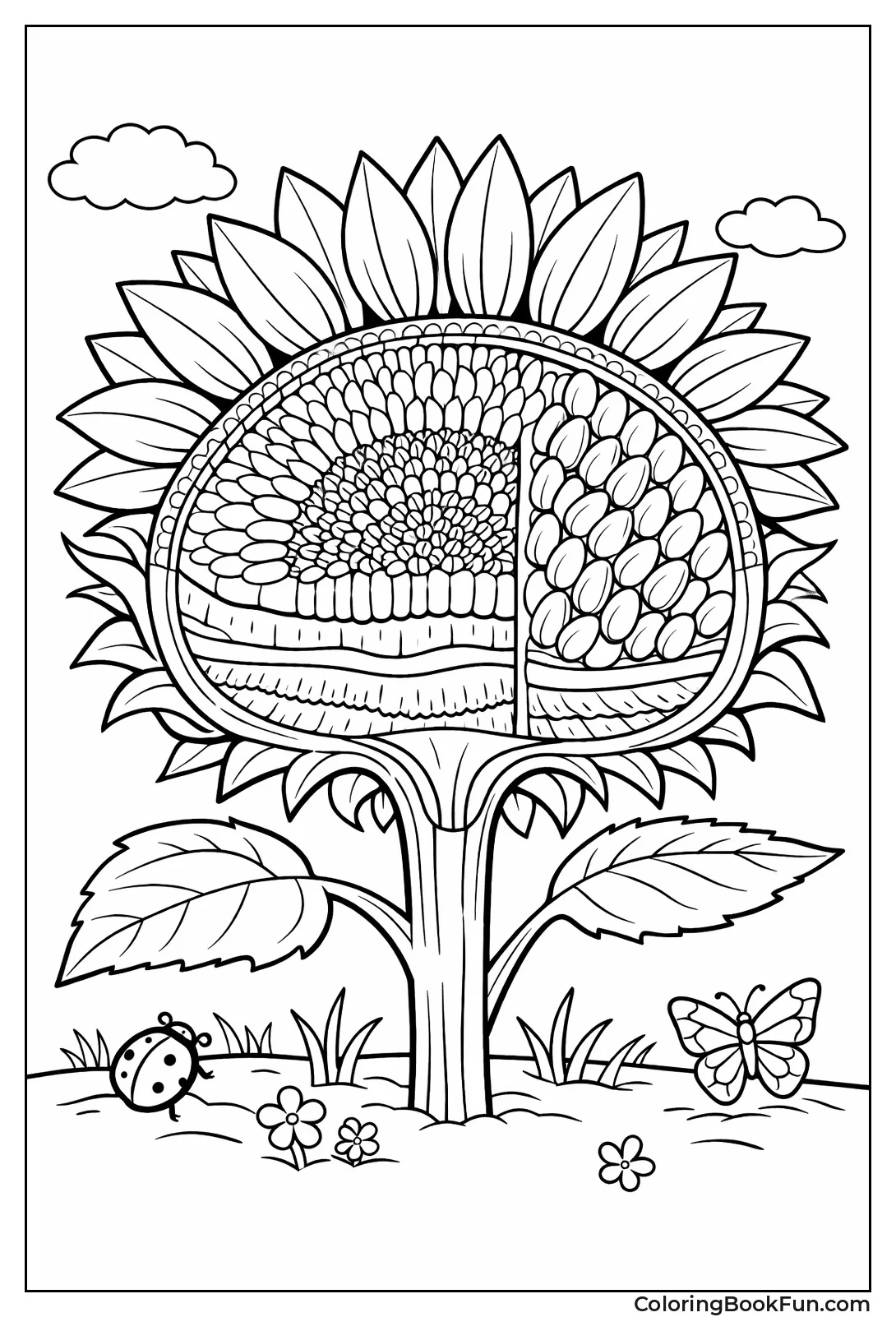 Sunflower Seed Head Cross Section