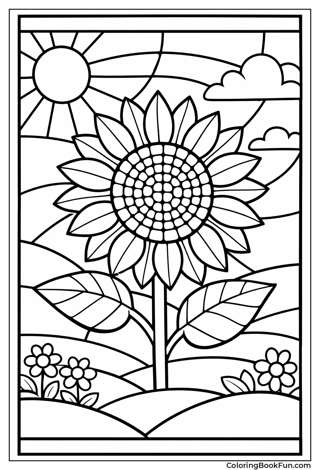 Stained Glass Sunflower